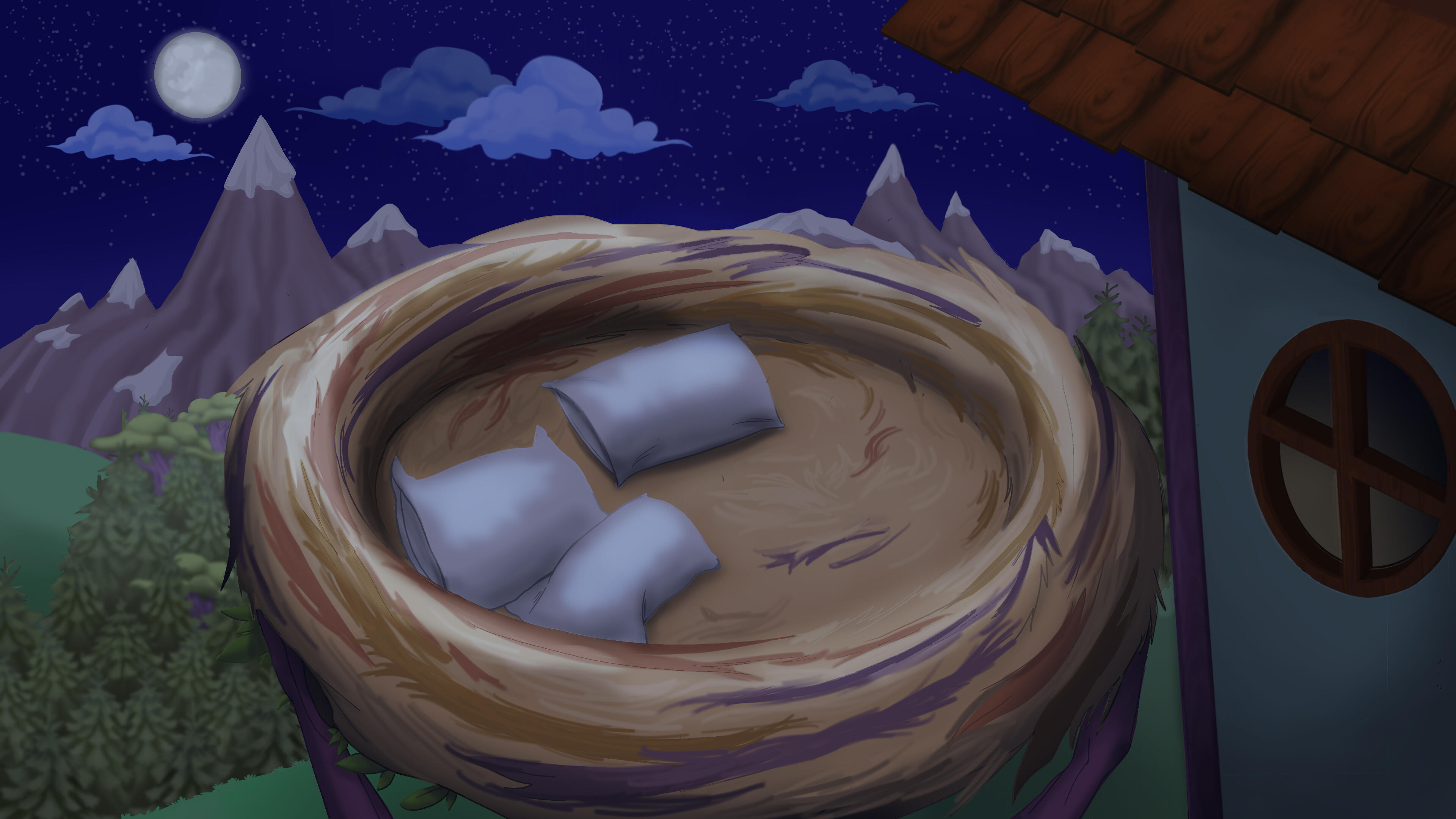 Screech&#39;s Nest Background Paint