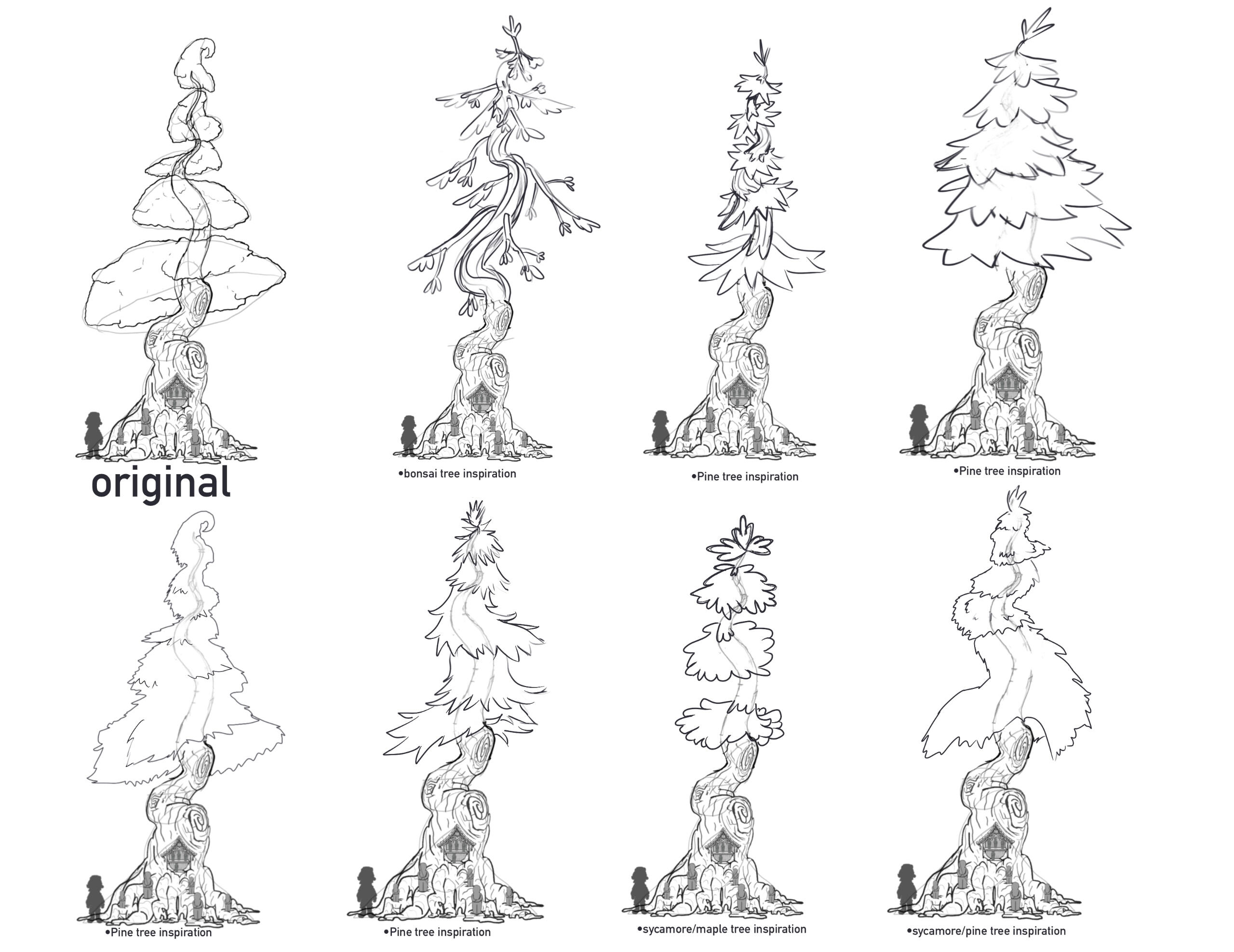 Sacred Tree Concept Sketches