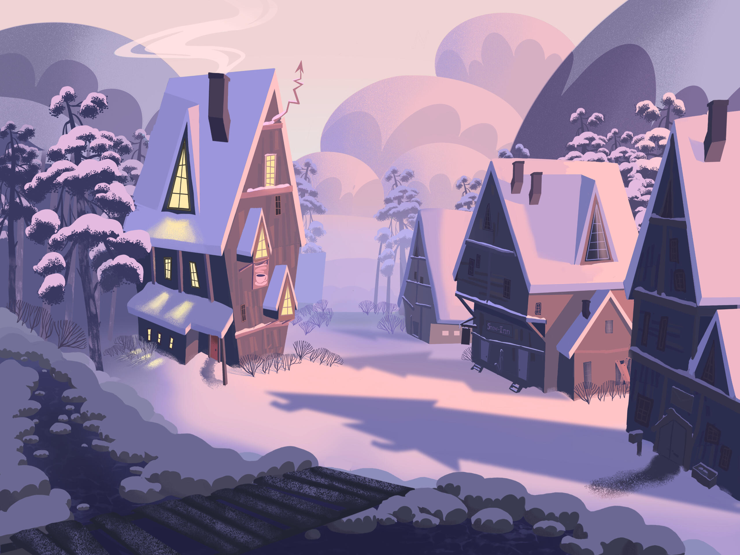 Snowy Village